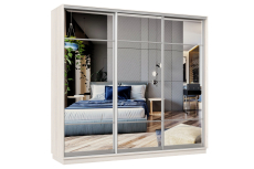 Шкафы-купе 3-х дверные, Шкаф-купе Премьер Лайт 59 (11;11;11) трехдверный