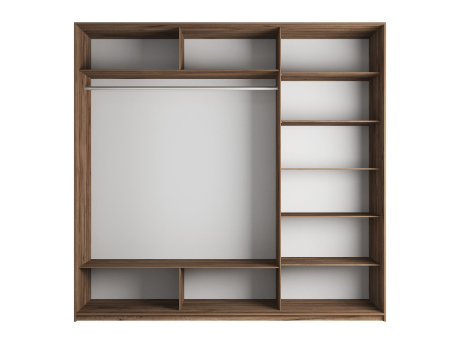 Шкафы-купе 3-х дверные, Шкаф-купе Прайм 3-х дверный Зеркала/Стекло черное/Доводчики 180х57х230