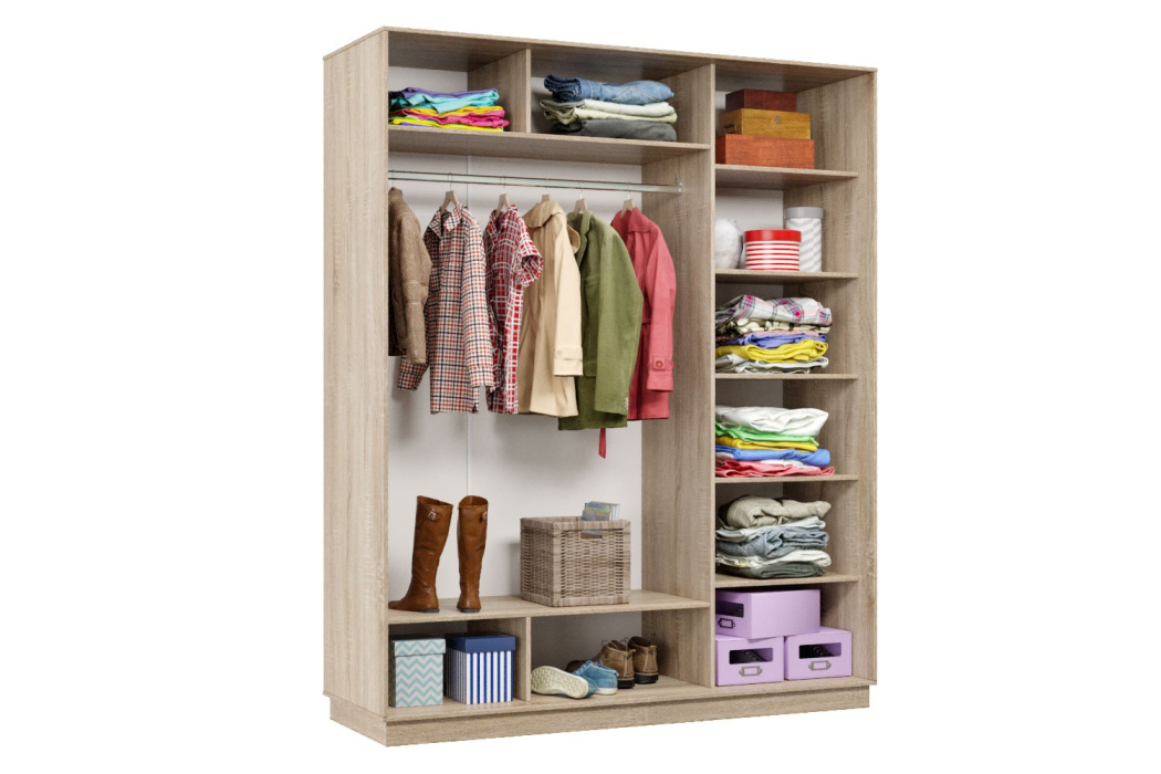 Шкафы-купе 3-х дверные, Шкаф-купе Премьер 22 (11ЗГ;11ЗГ;11ЗГ) фасады зеркало графит/трёхдверный/Профиль чёрный муар