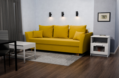 Прямой диван Мелодия,еврокнижка,велюр