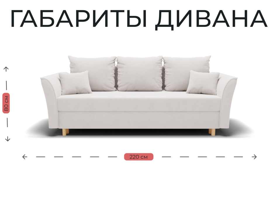 Диваны еврокнижки, Прямой диван Мелодия,НПБ,еврокнижка,велюр