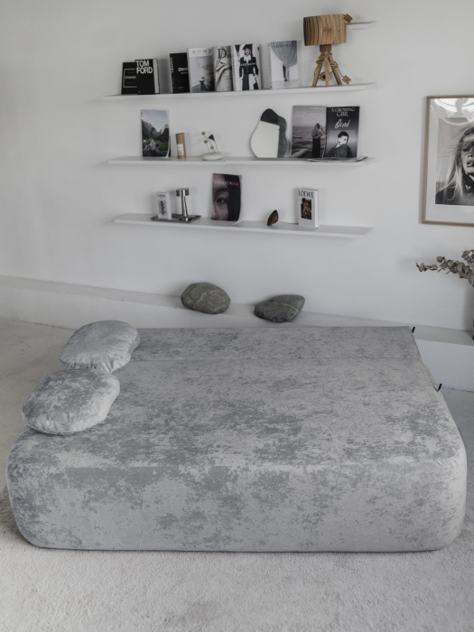 Дизайнерские диваны для гостиной, Бескаркасный диван Бабл, плюше 