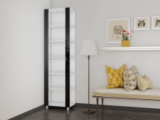 Открытые, Стеллаж модульный Универсальный 35х44х240 Черное стекло