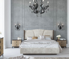 Прикроватные тумбы, Тумба прикроватная Шер ТП-2301, дуб апрель темный/лофт голдэн пэлас