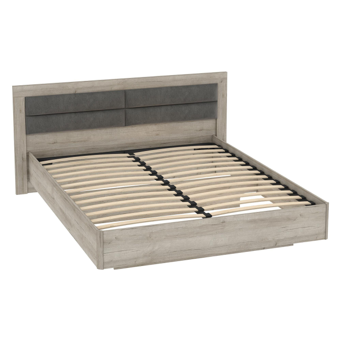 Кровати с мягким изголовьем, Кровать Анима КР-321-16-14, 1,4*2,0, дуб серый, alpina 14