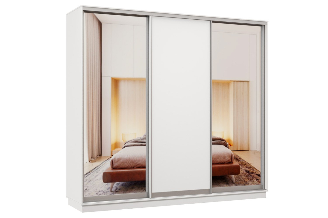 Шкафы-купе 3-х дверные, Шкаф-купе Премьер Лайт 59 (01;02;01) трехдверный