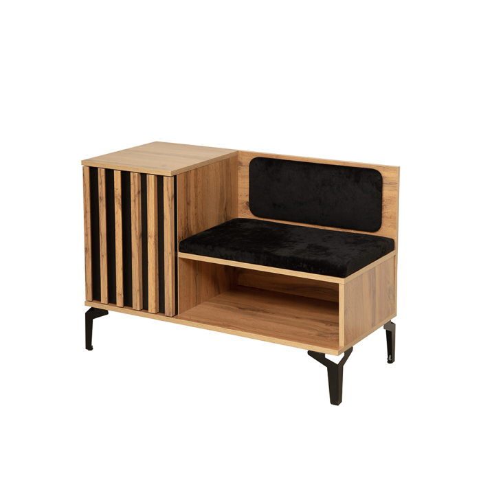 Тумбы, Тумба под обувь Либерти 51.23, дуб вотан, черный