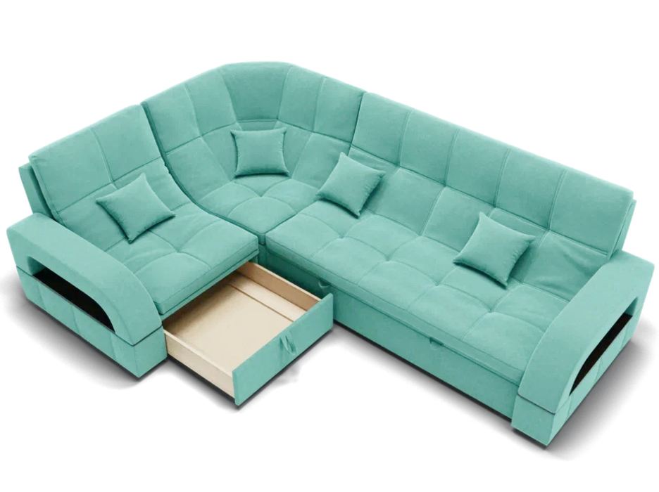 Диваны угловые в гостиную, Модульный диван Майами-3,микровелюр,антивандальная ткань,венеция