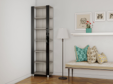 Открытые, Стеллаж модульный Универсальный 35х44х220 Черное стекло