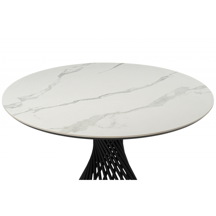 Обеденные столы, Керамический стол Вивиен 110 (чёрная нога)