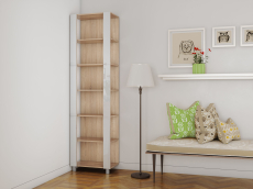 Открытые, Стеллаж модульный Универсальный 35х51х230 Белое стекло