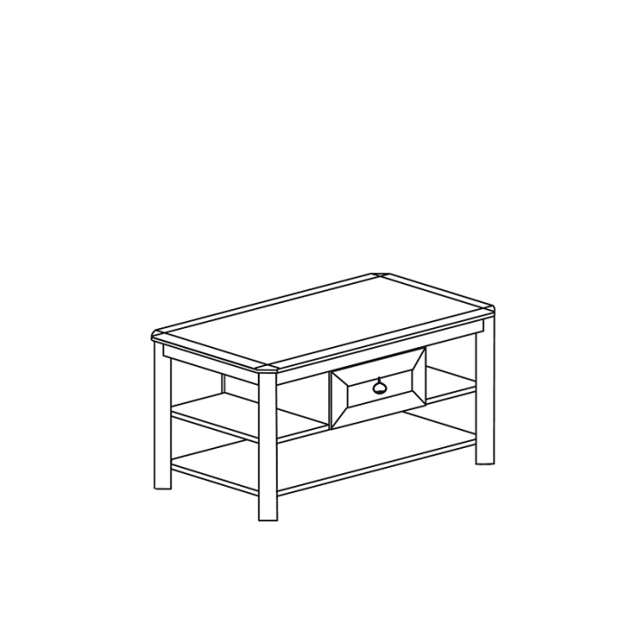 Журнальные столики, Стол журнальный Инна 623, денвер темный