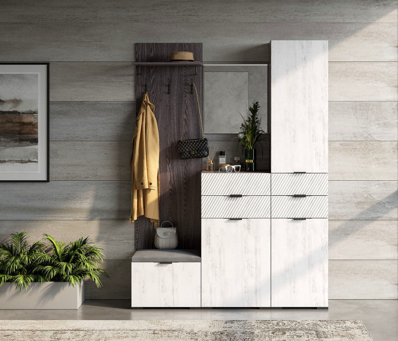 Тумбы, Тумба Шаде ТБ-3412, черный ясень, санторини белый