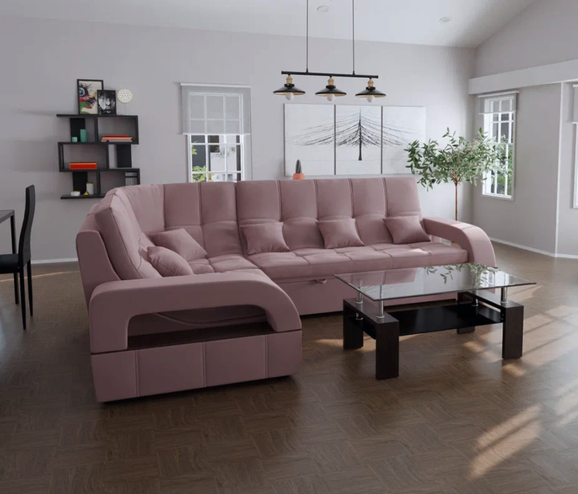 Диваны угловые в гостиную, Модульный диван Майами-3,микровелюр,антивандальная ткань,венеция