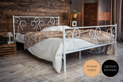 Кованая кровать Лацио 1.8 с двумя спинками