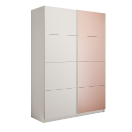 Шкаф-купе Прайм 2-х дверный ДСП/Стекло пудра/Доводчики 140х57х230