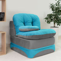 Детские диваны, Бескаркасное кресло-кровать Клиффорд 900*950мм  велюр