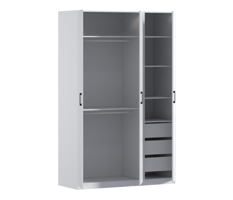 Для одежды, Шкаф трехдверный Макс 1500 мм, вариант №2 (ЛДСП)