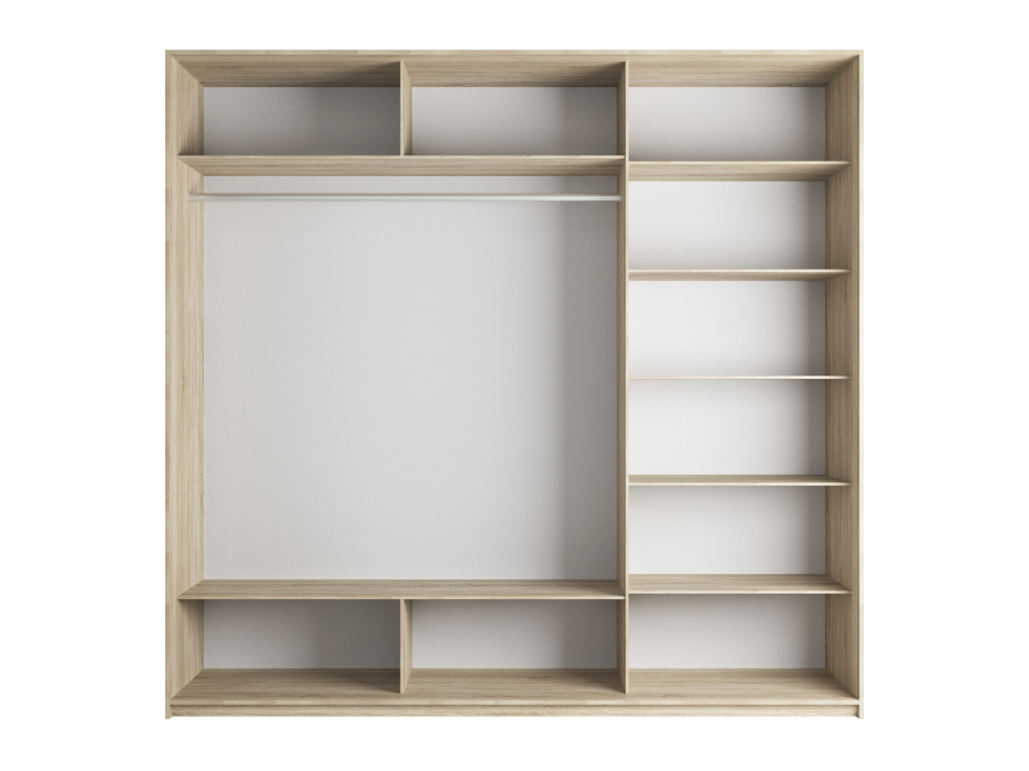 Шкафы-купе 3-х дверные, Шкаф-купе Прайм 3-х дверный Стекла фисташка/ДСП/Доводчики 180х57х230