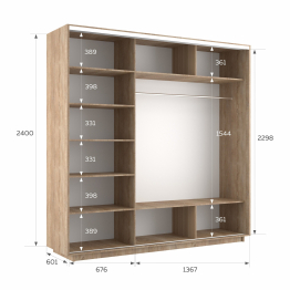 Шкаф-купе Экспресс 3-х дверный Фотопечать Шелк Стекла 210х60х240