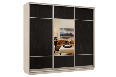 Шкаф-купе Премьер Лайт 57 (08;05;08) трехдверный