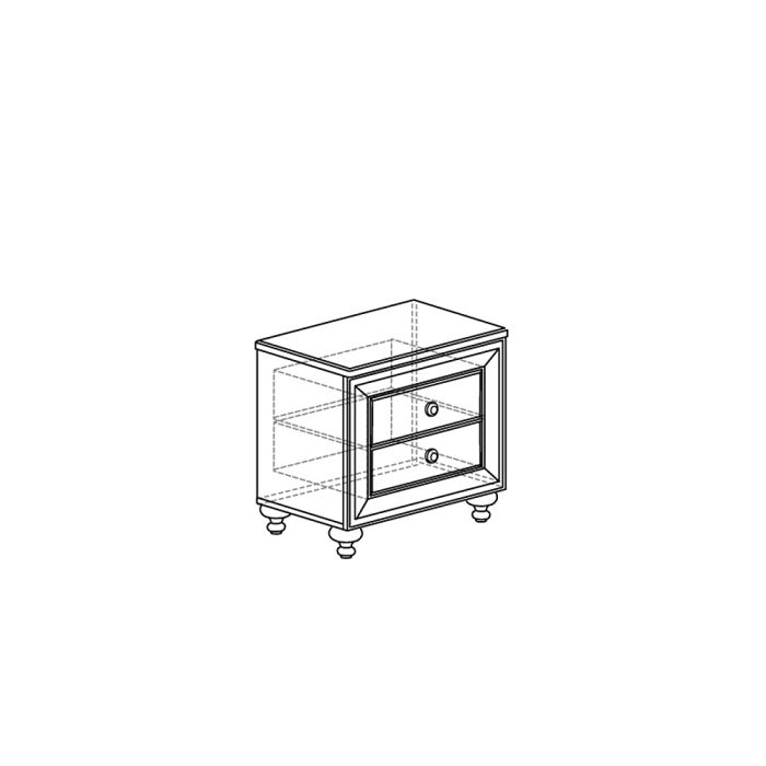 Прикроватные тумбы, Тумба прикроватная Афины 364, кремовый белый