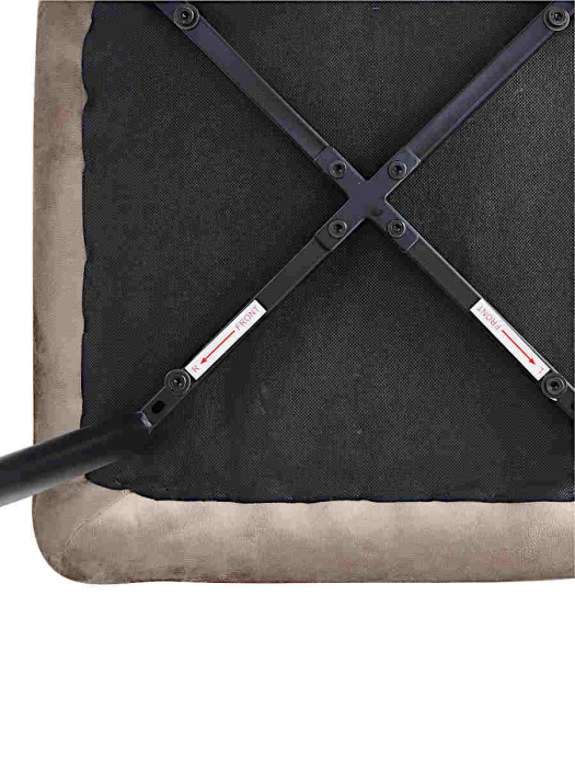 Стулья, Стул мягкий DC209 велюр каркас металл черный КРУГЛЫЙ