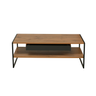 Журнальные столики, Стол журнальный Доната 46.06, дуб вотан, белый, диамант серый, черный