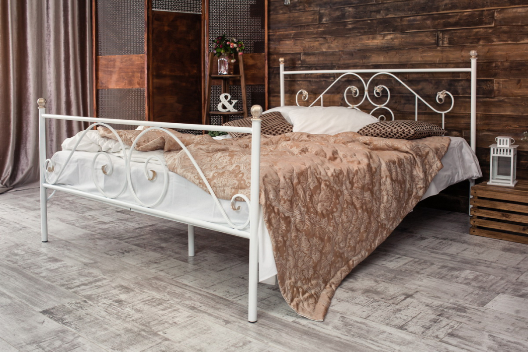 Кованые кровати, Кованая кровать Камелия 1.6 с двумя спинками