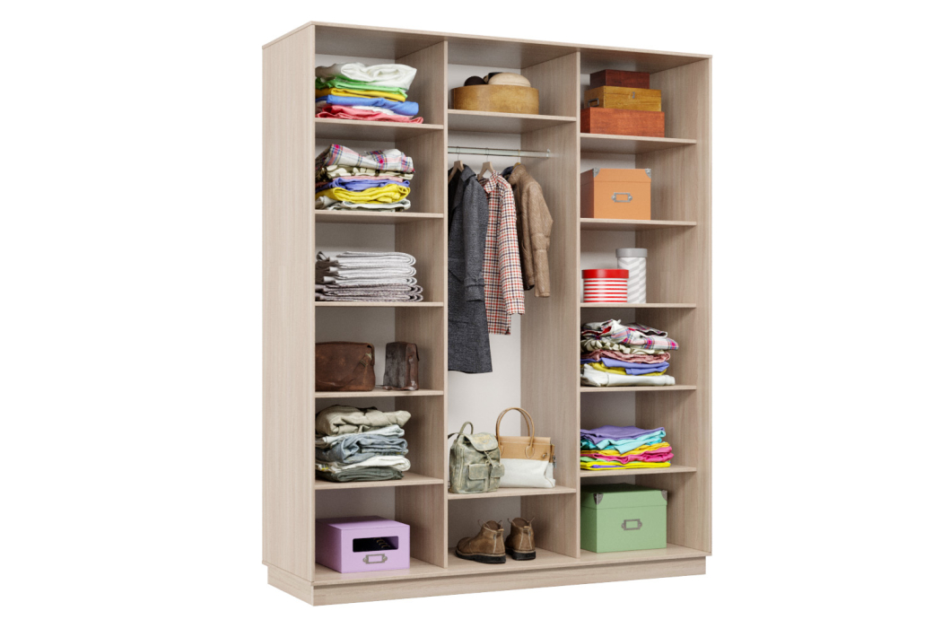 Шкафы-купе 3-х дверные, Шкаф-купе Премьер Лайт 32 (01;02;01) трехдверный