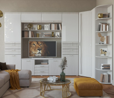 Настенные полки, Полка Лотос ПЛ-1901, бодега белая