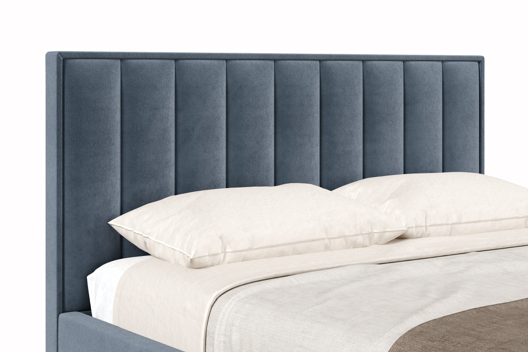 Мягкая кровать, Кровать Анкона 1600 с подъёмным механизмом, велюр