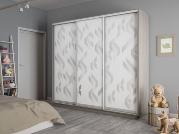 Шкаф-купе Экспресс 3-х дверный Фотопечать Ленты Стекла 210х45х240