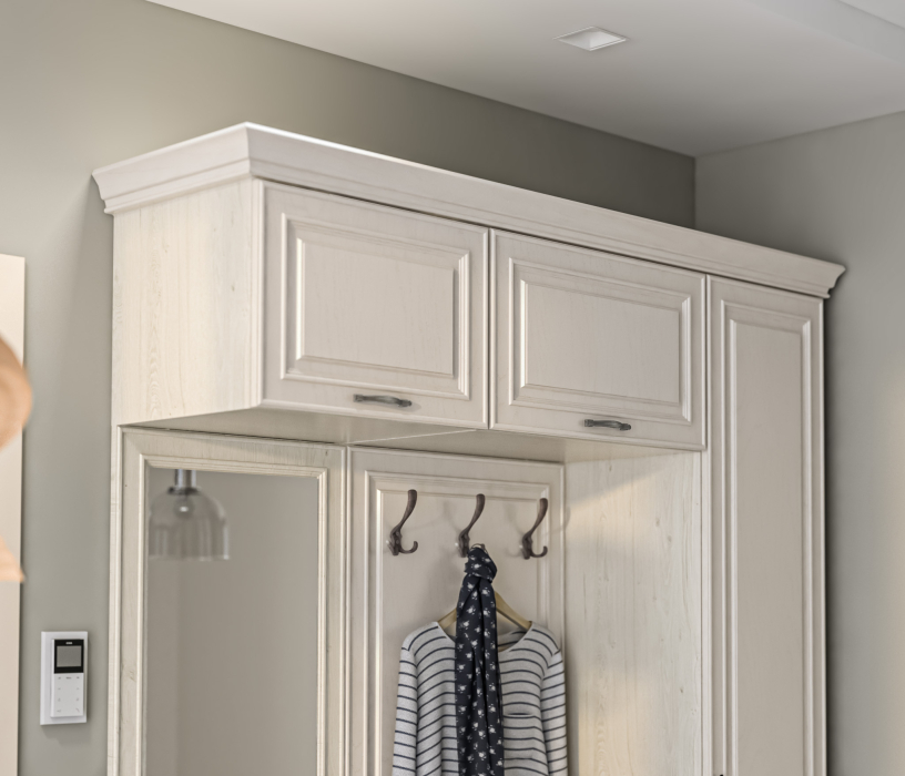 Комплектующие, Карниз 1500*390 Гранд / Ливерпуль СБ-3534 МДФ Классика Светлый