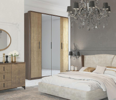 Для одежды, Шкаф Шер ШК-2307, дуб апрель темный/лофт голдэн пэлас