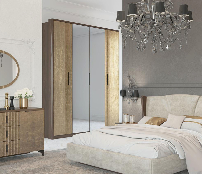 Для одежды, Шкаф Шер ШК-2307, дуб апрель темный/лофт голдэн пэлас