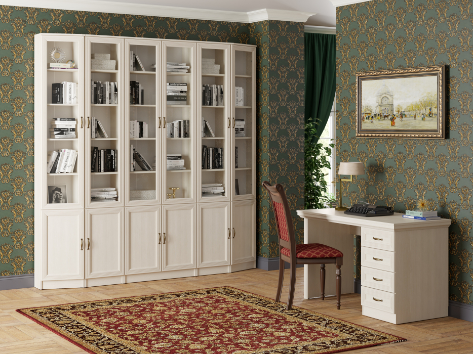 Шкафы распашные, Шкаф комбинированный В-21, вудлайн кремовый, Masa Decor аруша венге