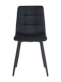 Стул мягкий DC209 велюр каркас металл черный КРУГЛЫЙ