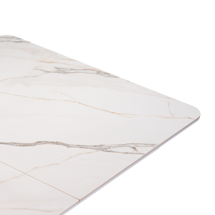 Обеденные столы, Стол  Бугун 120х80х77 белый мрамор с прожилками