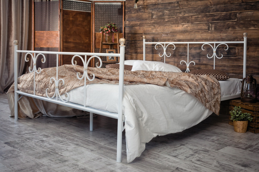 Кованые кровати, Кованая кровать Симона 1.6 с двумя спинками