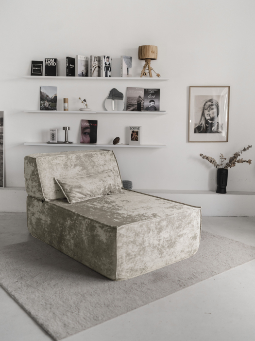 Бескаркасная мебель, Бескаркасная оттоманка Клайд,плюше