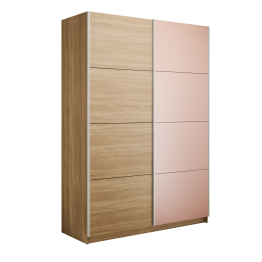 Шкаф-купе Прайм 2-х дверный ДСП/Стекло пудра/Доводчики 160х57х230