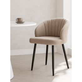 Стул на металлокаркасе Бэнбу некрутящийся marseille (чёрный)