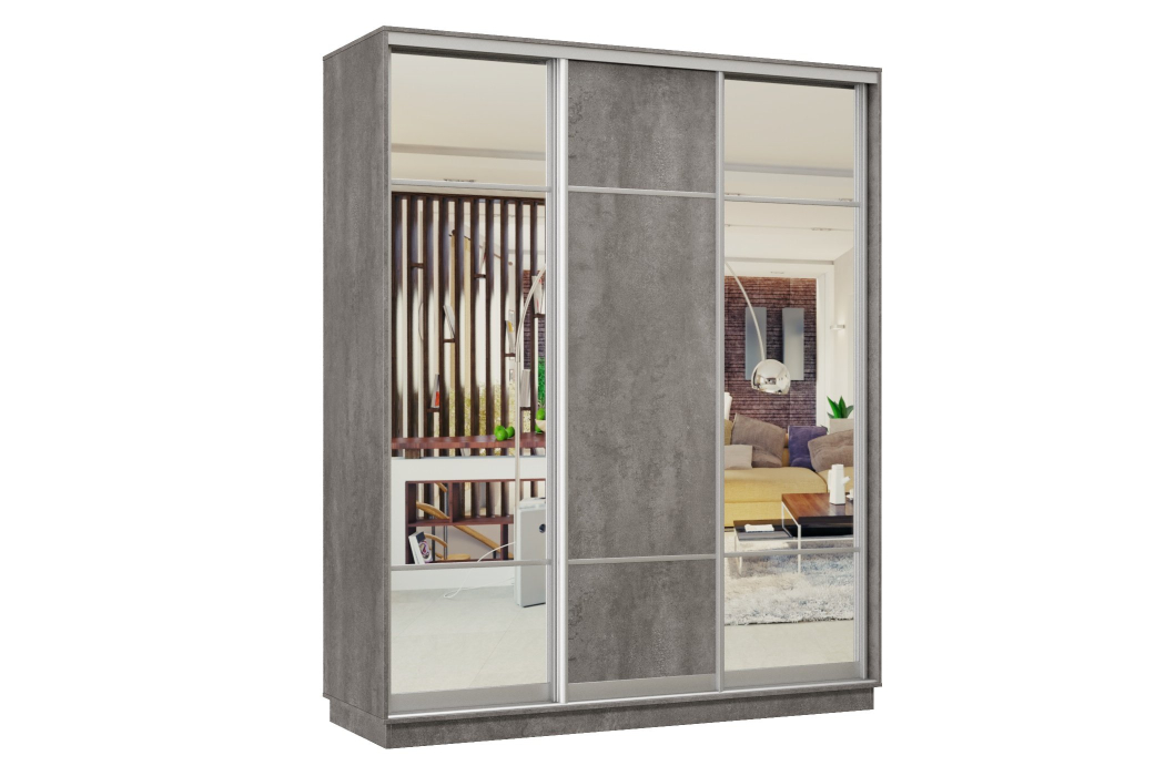 Шкафы-купе 3-х дверные, Шкаф-купе Премьер Лайт 24 (11;08;11) трехдверный