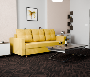 Прямой диван Гармония,еврокнижка,велюр