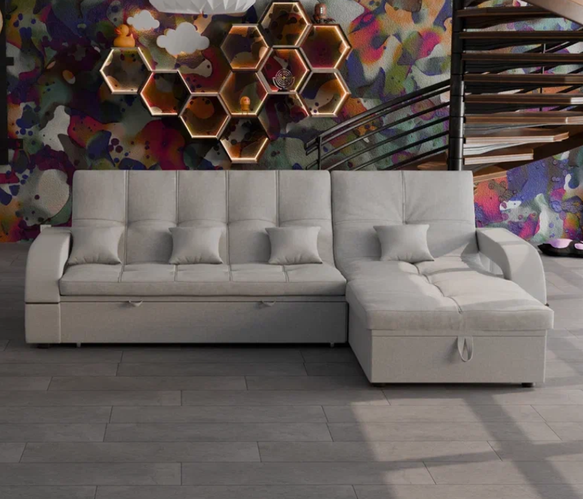 Диваны с ящиком для белья, Модульный диван Майами-2,микровелюр,антивандальная и водостойкая ткань,венеция