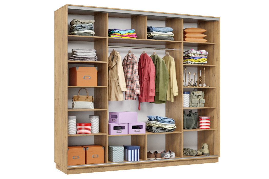 Шкафы-купе 3-х дверные, Шкаф-купе Премьер Лайт 60 (11;11;11) трехдверный