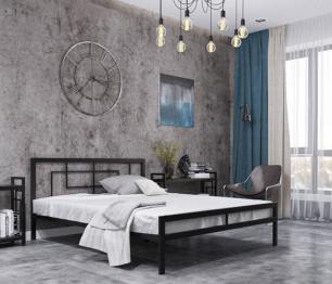 Кровать в стиле лофт Кантерано low 1.6