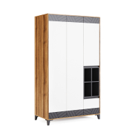 Для одежды, Шкаф универсальный Гринвич мод. 9, авелано, белый, темно-серый