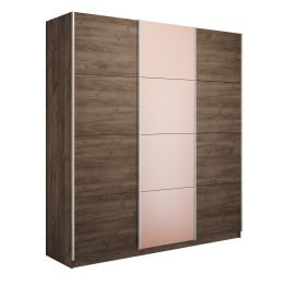 Шкаф-купе Прайм Широкий 3-х дверный ДСП/Стекла пудра/Доводчики 240х57х230